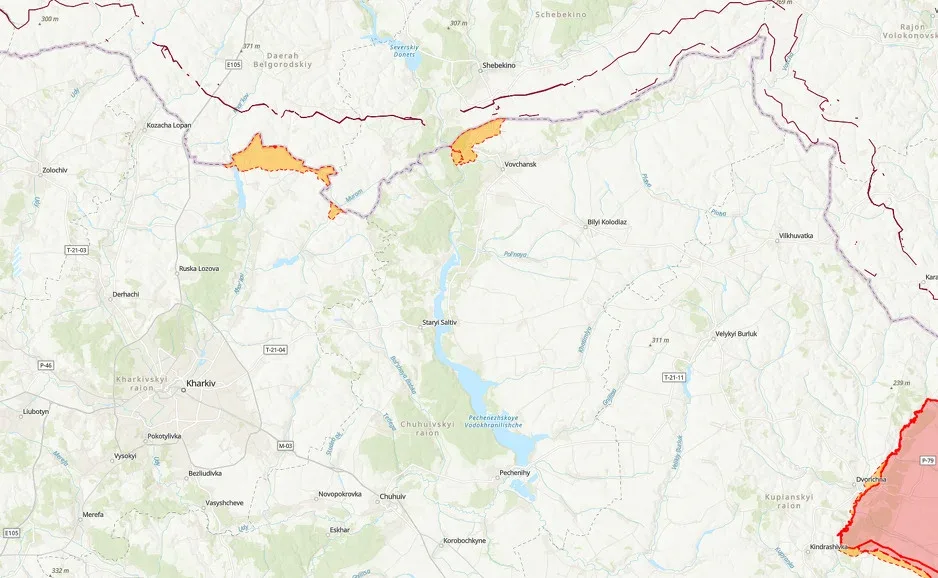 ukrajina napad rusa harkov Ruska osvojena područja (Mapa: ISW)
