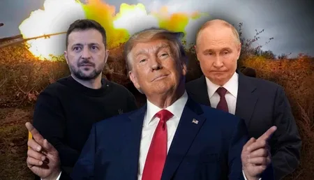 Donald Trump Volodimir Zelensk Vladimir Putin