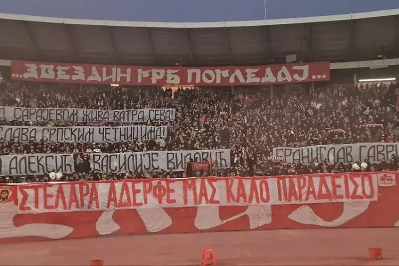 Delije FK Crvena zvezda zahvalili se četnicima iznad Sarajeva