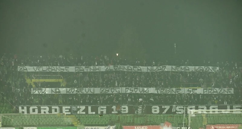 Horde zla parolom prozvale NS Bi H zbog zatvaranja istocne tribine Koseva 1
