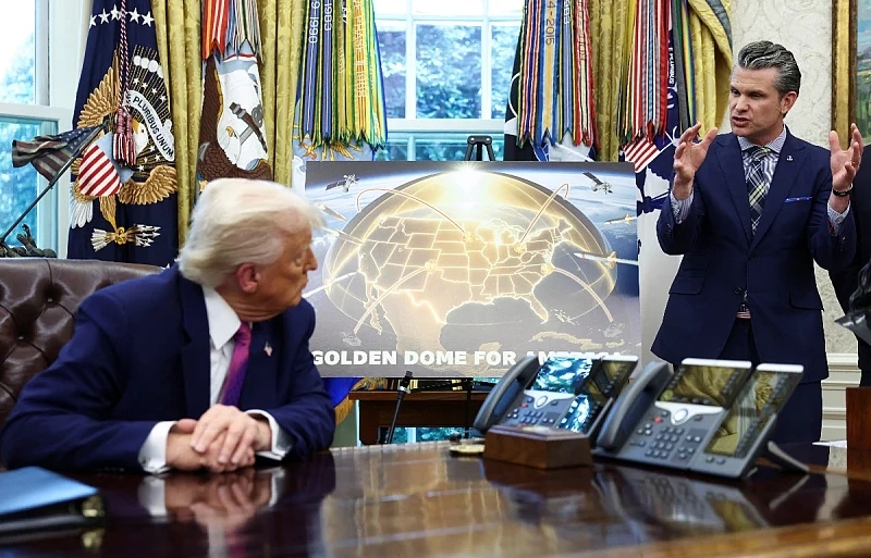 Donald Trump na predstavljanju Zlatne kupole u Bijeloj kući (