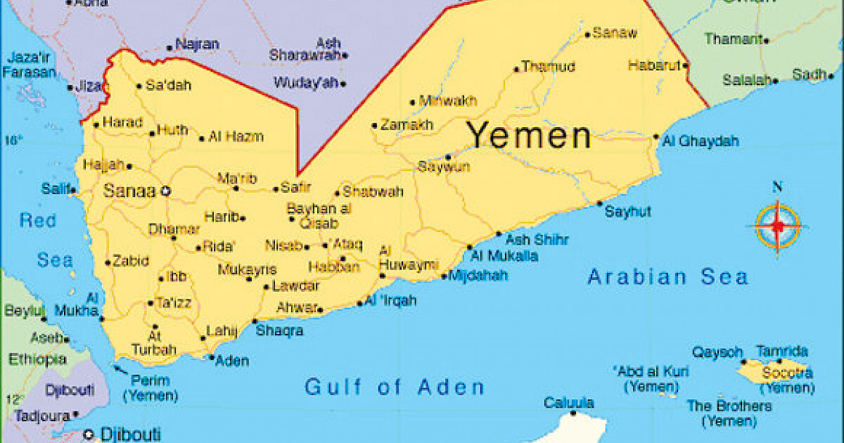 Mapa Jemen