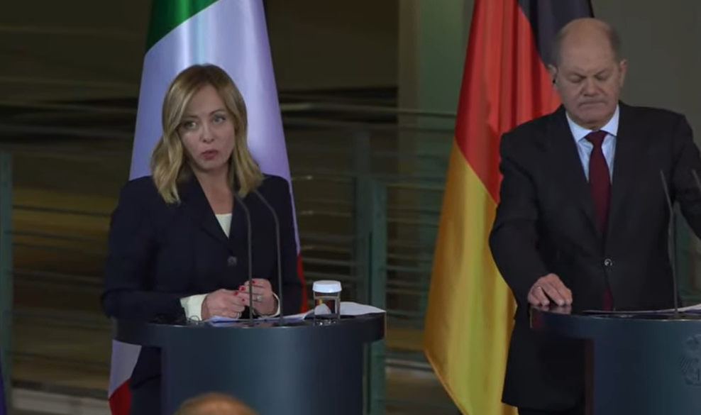 Giorgia Meloni Olaf Scholz