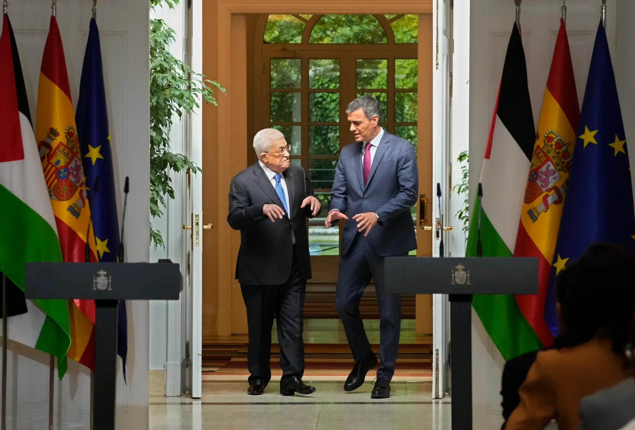 Mahmoud Abbas Pedro Sanchez