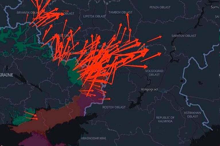 Mapa napada dronova na Moskvu