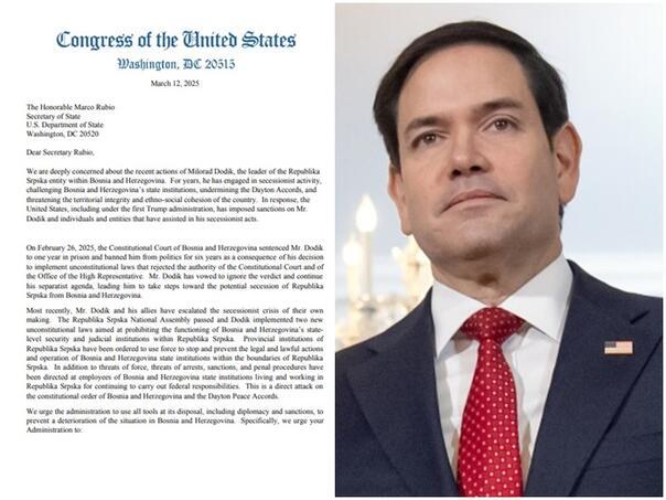 Marco Rubio Americki senatori pisali Rubiju zbog krize u Bi H