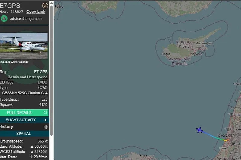 Milorad dodik 03 Avion Vlade RS a poletio iz Tel Aviva