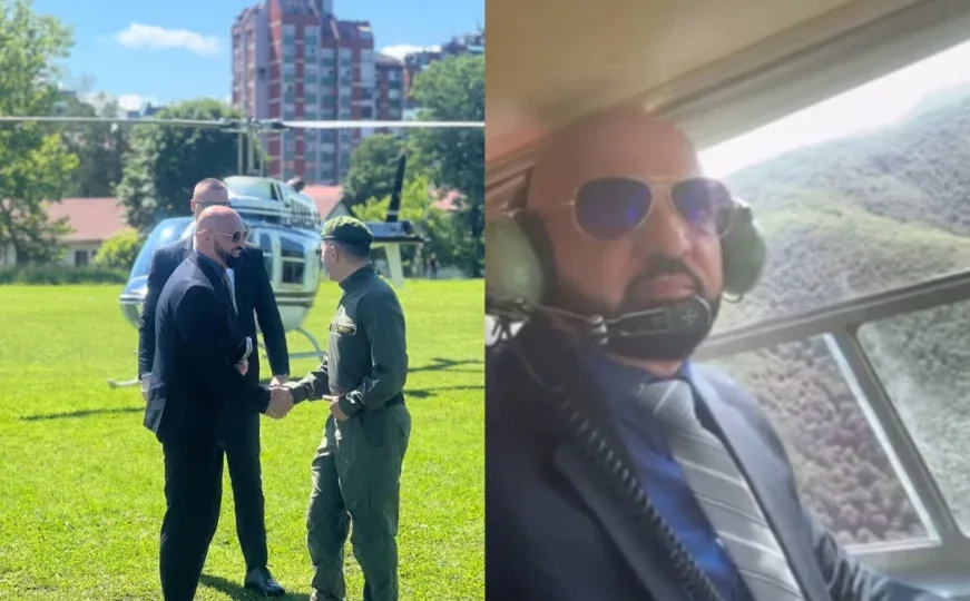 Ramo Isak helikopterom sletio u Tuzlu i ponovo zapalio drustvene mreze
