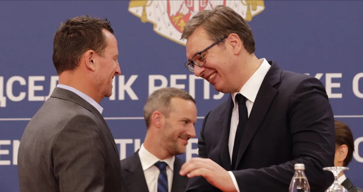 Richard Grenell Aleksandar Vucic EPA