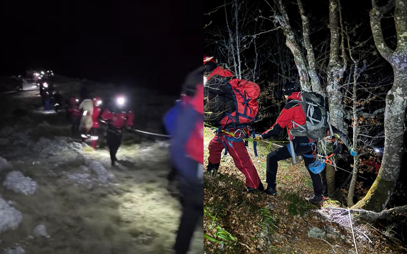 Spasioci koji su izvlacili tijelo stradalog planinara na Visocici