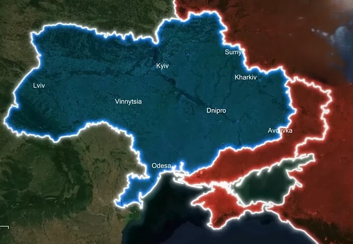 Ukrajina karta zauzeto