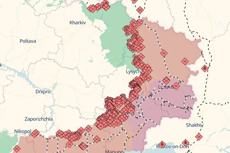 Ukrajina Mapa: Deepstatemap