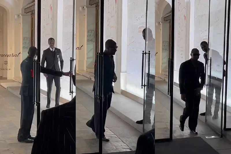Usher Naljutio se jer mu niko nije otvorio vrata, pa čekao pred izlazom