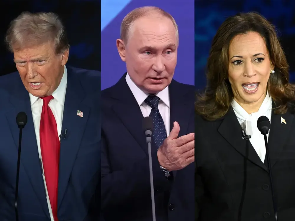 Vladimir Putin Kamala Harris Donald Trump