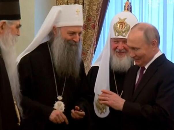 Vladimir Putin je odrzao sastanak sa Patrijarhom moskovskim i cijele Rusije Kirilom i Patrijarhom srpskim Porfirijem u Kremlju