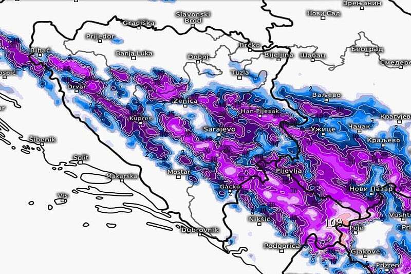 Vremenska prognoza padavine