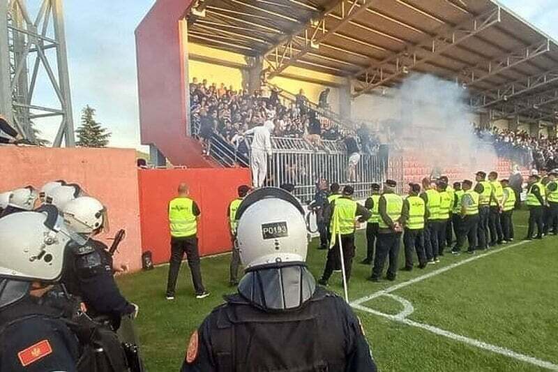 crna gora nemiri stadion FK Budućnost Podgorica