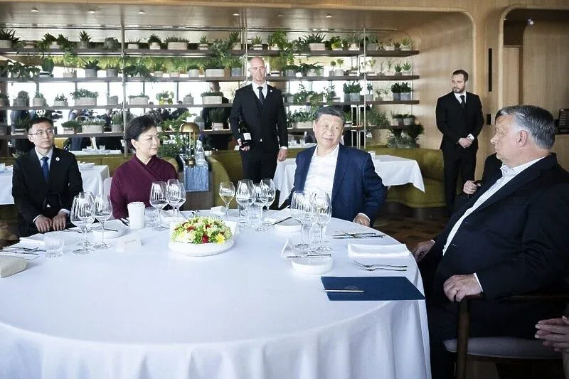 Ručak Xi Jinpinga i Viktora Orbana za kraj posjete (Foto: Ured mađarskog premijera)