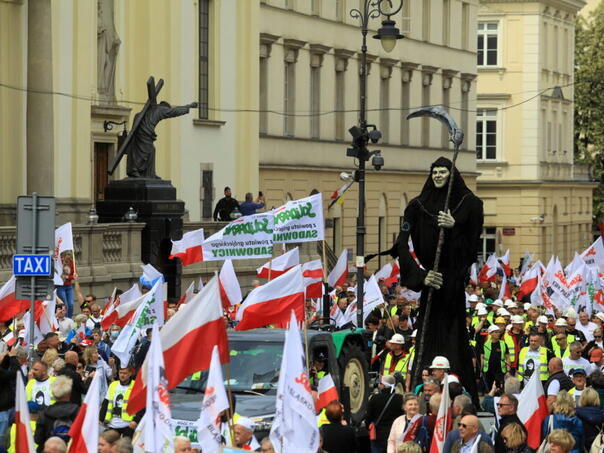 poljska  poljoprovrednici u protestu