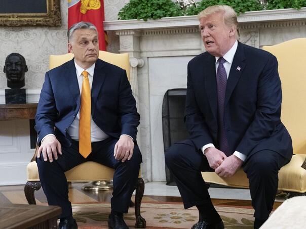 Donald Trump Viktor Orban foto Bloomberg