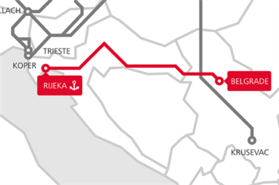 željeznička pruga usluga teretnog prometa Beograd - Rijeka