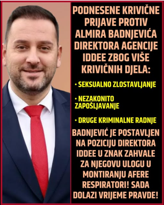 Protiv Almira Badnjevica podnesene krivicne prijave 2