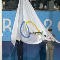 Olimpijska zastava na jarbol podignuta naopako (Foto: Screenshot)