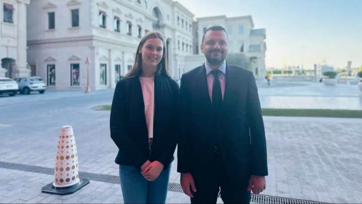 Lana Pudar i ambasador Semir Halilović. Ambasada BiH u Kataru