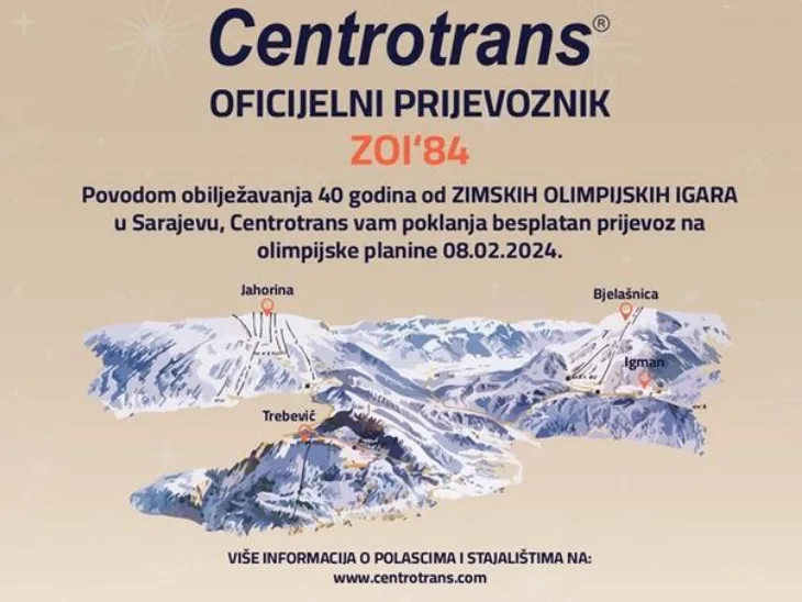 Centrotrans  besplatan prijevoz na olimpijske