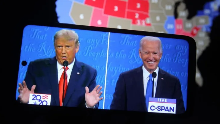 Donald trump joe biden. Platforma X