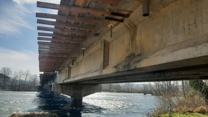 Sanski most Radovi na mostu u Čaplju kod Sanskog Mosta