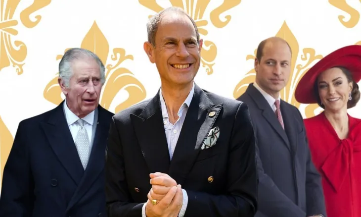 Kralj Charles III, princ Edward, princ William i Kate Middleton IZVOR: EPA / AUTOR: BIANCA DE MARCHI I ANDY RAIN / EPA I BACKGRID / BACKGRID UK / PROFIMEDIA