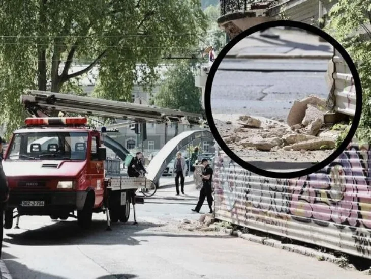 Obrušila se fasada bivše 'Estrade'