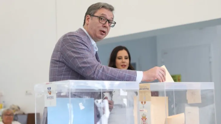 Aleksandar Vučić glasao na izborima. Nikola Tomić/Telegraf.rs