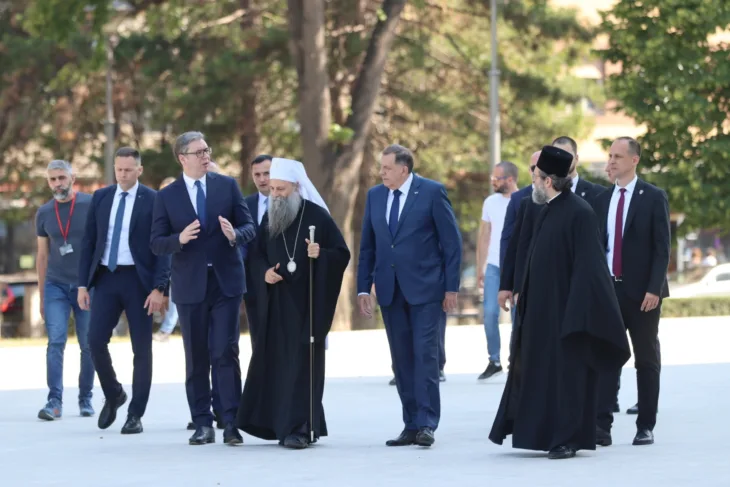 srpski sabor dodik patrijah  popovi vucic foto  predsjednikrs.rs / Borislav Zdrinja