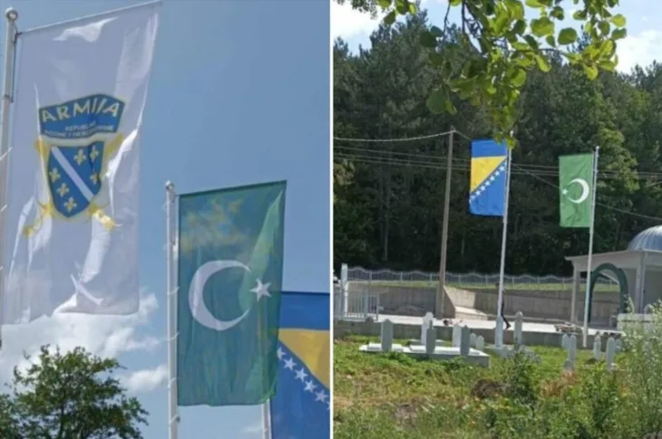 srebrenica Kragljivoda  Sa Memorijalnog centra skinuta zastava Armije RBiH