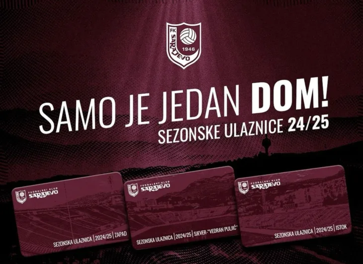 FK Sarajevo ulaznice/ Facebook