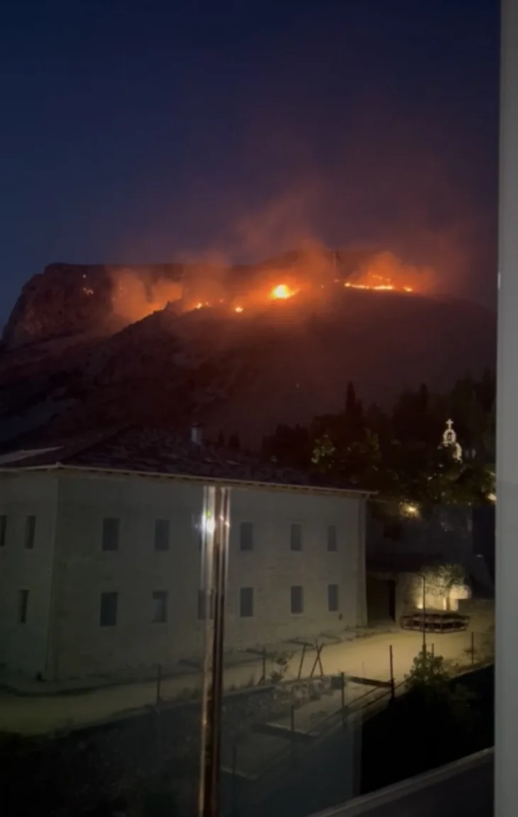 Požar Mostar Fortica/ Printscreen