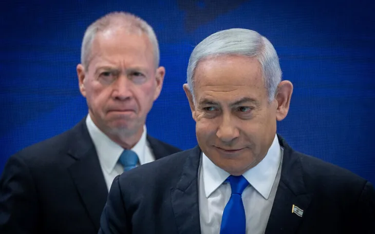 Benjamin Netanyahu Yoav Gallant    . Foto Flash90