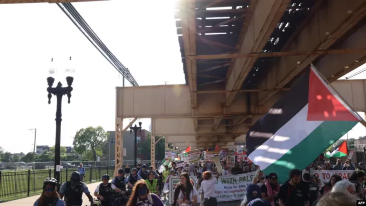 Propalestinski protesti tokom DNC-a AFP