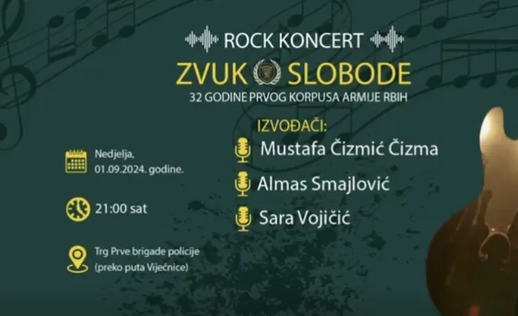 Koncert godišnjice prvi korpus armije rbib