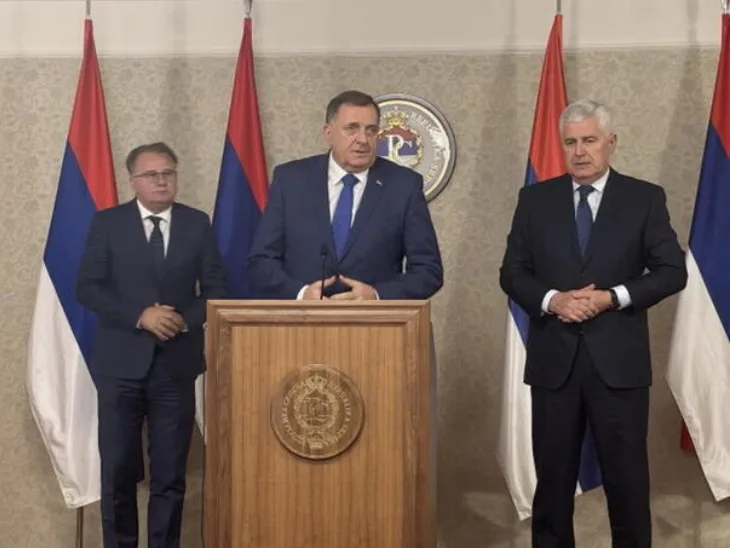 Milorad Dodik Dragan Covic Nermin Niksic Foto: RTRS