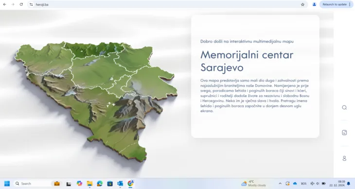 Online mapa i registar sehida i poginulih branioca