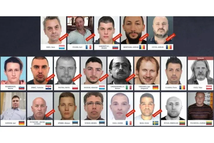 lista najtraženijih bjegunaca u EU