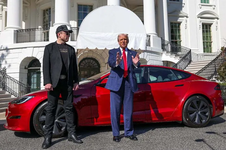 Trump Musk i Tesla