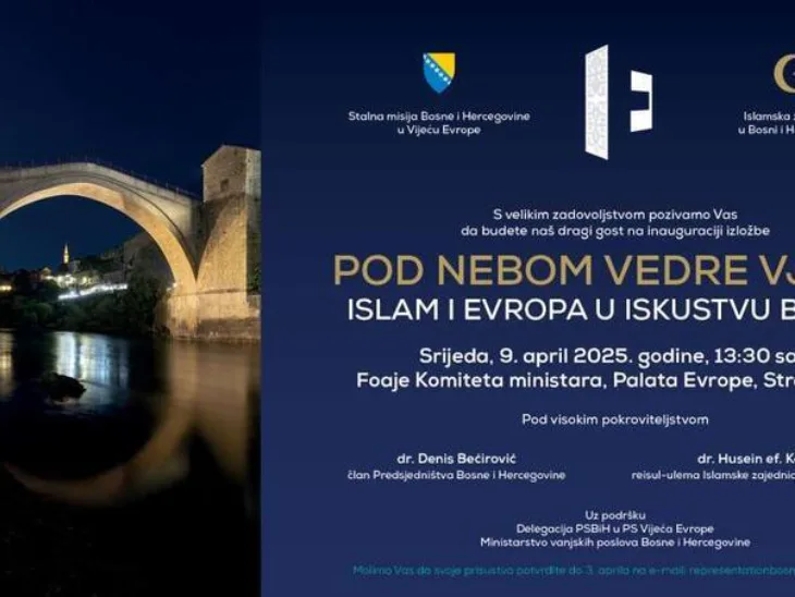 Izlozba pod nebom vedre vjere islam i evropa u iskustvu bosne u palati vijeca evrope i 67e6864adc497