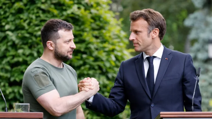 Volodimir Zelenski Emanuel Macron