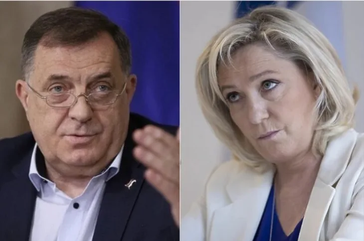 Milorad Dodik Marine Le Pen