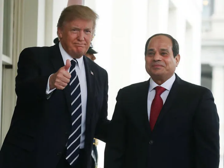 Donald trump Abdel Fattah el Sisi foto X