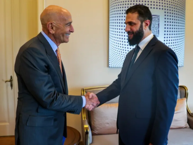 Ahmed al-Sharaa Tom Barrack Specijalni izaslanik SAD a se sastao sa sirijskim predsjednikom u u Istanbulu